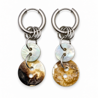 Boucles d'oreilles composition nacrée
