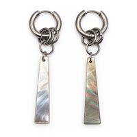 Boucles d'oreilles pendantes nacrées