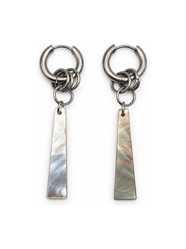 Boucles d'oreilles pendantes nacrées